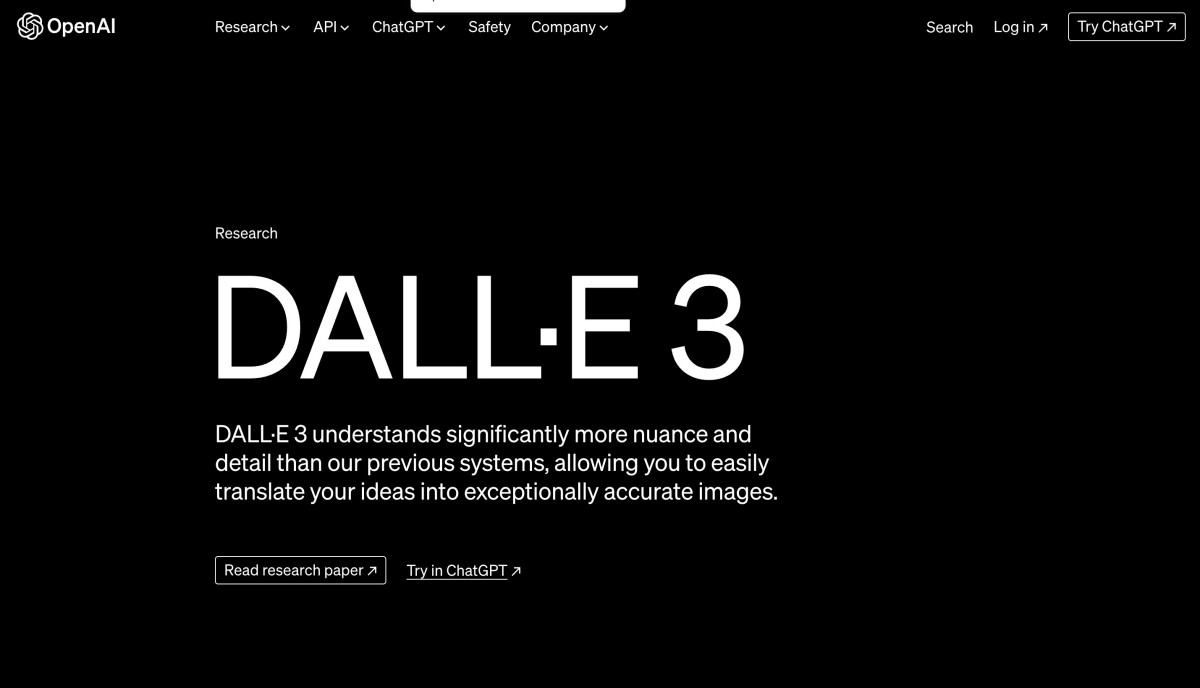 API Playground — test DALL-E 3 with custom parameters for developer integration