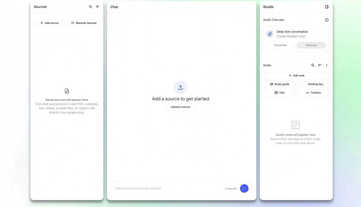 Audio Overview — generate a podcast-style discussion about your documents