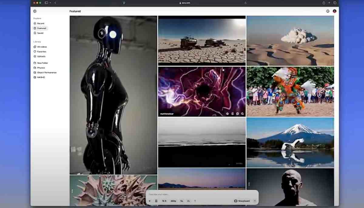Storyboard mode — plan multi-scene videos with AI-generated transitions