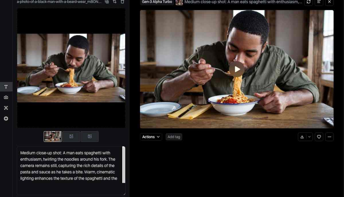 Video-to-video — apply AI styles and transformations to existing footage