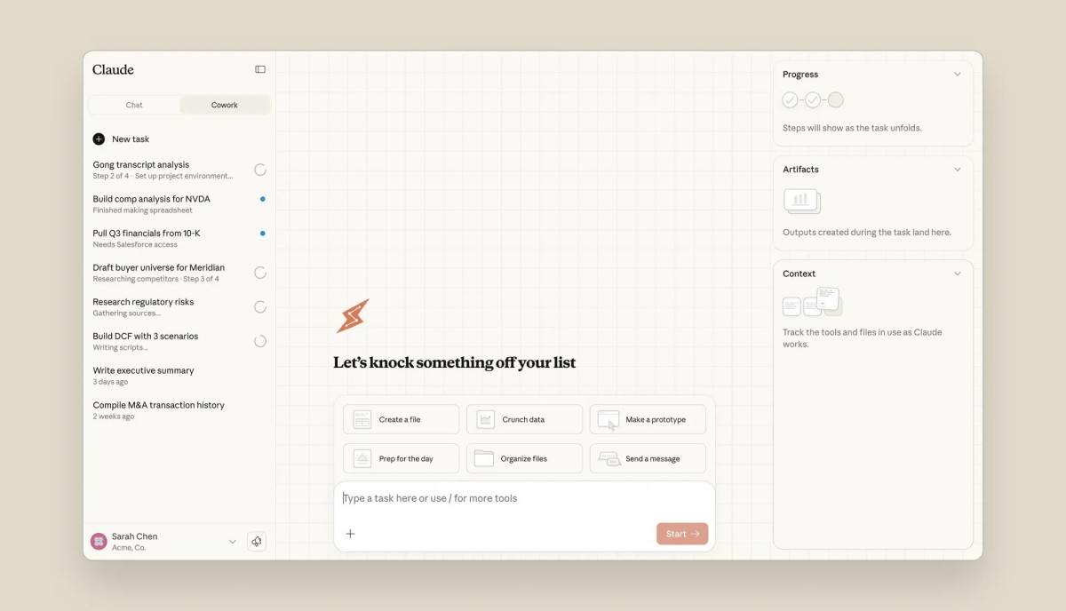 Claude clean interface — warm, minimal, and distraction-free