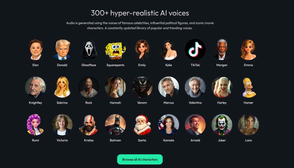 Suitable for a wide range of scenarios, including entertainment, voice acting, and social media.