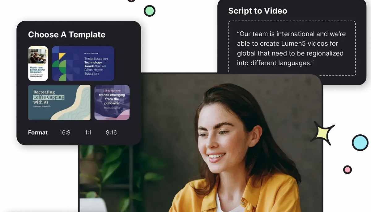 Convert blogs, articles, and documents into videos in just a few minutes