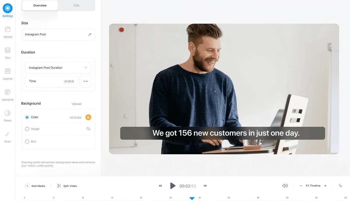 Improve the audio quality of the video