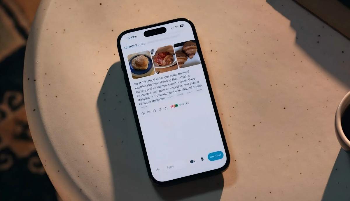 Voice mode integrated into the chat window.
